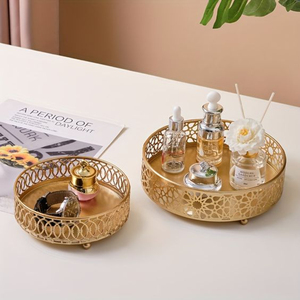 Plateau de nourriture en métal en forme de lune fruits Snack assiettes de stockage Dessert plateau de service pour Ramadan Eid plateau décoratif - Product Image 5