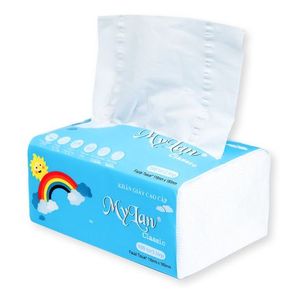 High Quality Square Bottom Bags Vietnam Supplier's Custom Strong PE Plastic Tissue <b>Paper</b> Packaging Durable Features - Product Image 3