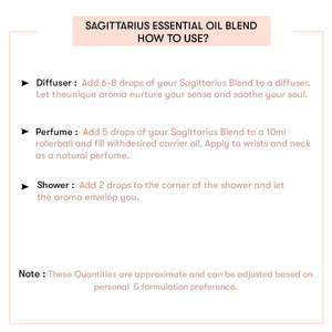 Sagittarius Zodiac Sign Essential Oil Blend 100% Pure Therapeutic Moisturizing Frankincense Ylang-Ylang Melaleuca Geranium Ylang - Product Image 4