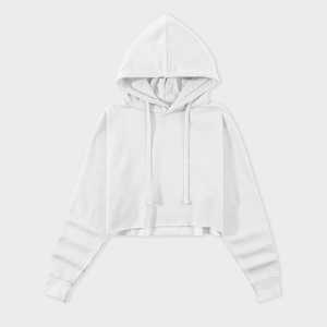 Top corto informal con capucha para mujer al por mayor, material de lana de alta calidad, peso ligero, cómodo estampado personalizado para el invierno - Product Image 3