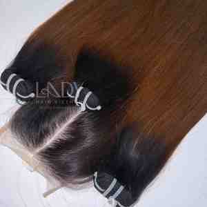 ผมต่อแบบกระดูกตรงสีน้ำตาล100% บริสุทธิ์ - Product Image 2