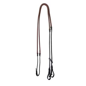 Rênes en cuir de qualité durable Épi de cheval marron avec cuir indien de qualité supérieure et poignée en caoutchouc pointillé solide - Product Image 1