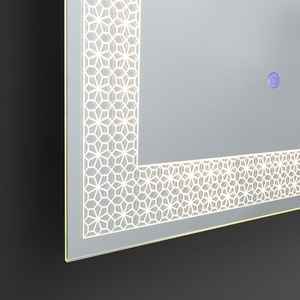 Espejo Rectangular LED Iluminado de 50x70 cm con Características Decorativas - Product Image 5