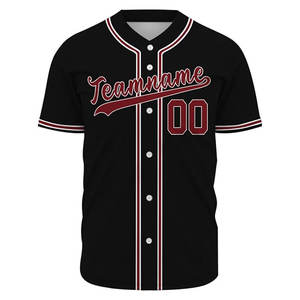 Meilleures ventes Maillot de baseball pour hommes Logo personnalisé et impression du nom de l'équipe Respirant Séchage rapide 100% polyester Vêtements de sport - Product Image 2