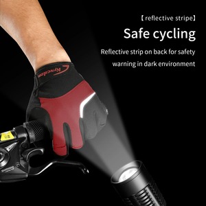 Coussinet antichoc antidérapant Gants de vélo VTT Gants de cyclisme à réflexion avec écran tactile pour le sport, le fitness, la course à pied et le vélo - Product Image 4
