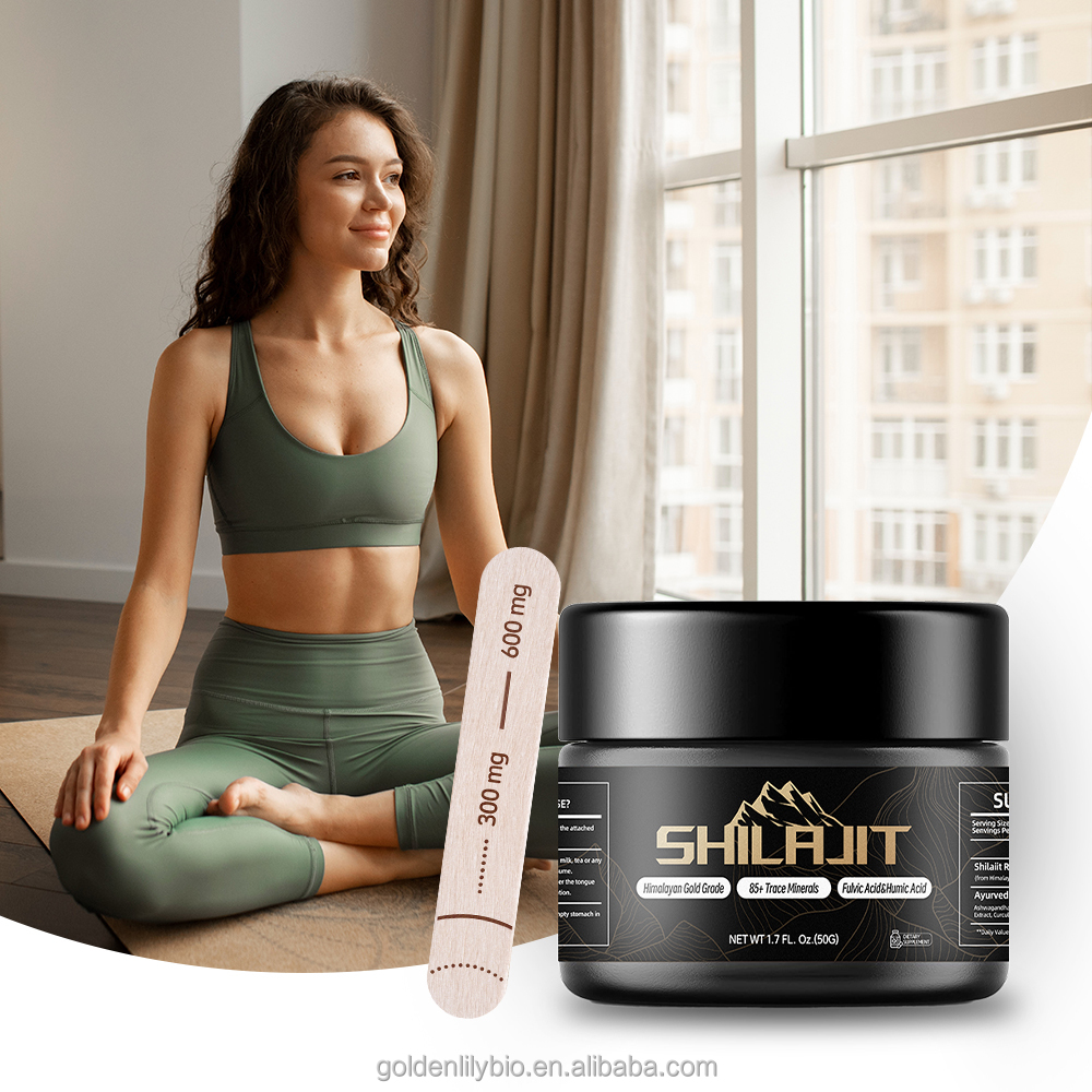 OEM/ODM Shilajit resina naturalezas equilibrio salud extracto dietético ácido fúlvico Shilajit resina pura orgánica del Himalaya a granel