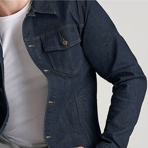 Durable <b>Men</b> <b>Jeans</b> Jacket Heavy Material Outerwear with Long Sleeve Comfortable Casual Fit Winter Jacket - Product Image 5