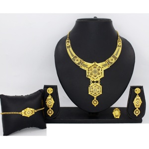 Suministros de joyería, joyería India para mujer, chapado en rodio, conjunto de joyería nupcial de Dubái para boda, venta al por mayor, pendientes de cobre de Dubái - Product Image 3