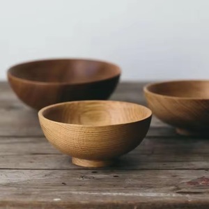 Tazón de Madera Natural Tallada a Mano de Alta Calidad para Servir Dulces, Apto para Lavavajillas, Desechable - Product Image 2