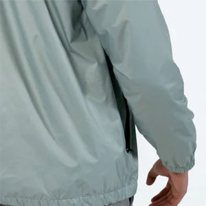 Veste de survêtement en nylon rétro avec fermeture éclair pour hommes veste Softshell vierge avec passepoil et logo brodé pour l'extérieur grande taille imperméable pour hommes - Product Image 6