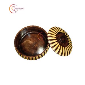 Plat arabe élégant et unique Casserole faite à la main en gros Couvercle de marmite en bois servant un buffet Casserole Cuisine Fourniture décorative - Product Image 3