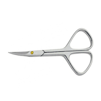 Ciseaux de manucure professionnels en acier inoxydable de haute qualité, durables, à lame droite, pointe affûtée, légers, en plastique, pour une coupe parfaite des cuticules et des ongles