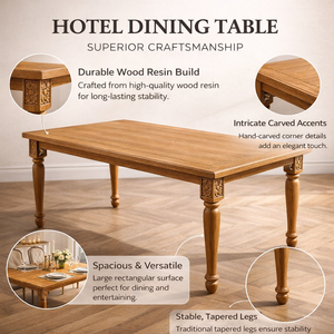Muebles de Resina para Exteriores, Mesa Plegable de Resina Retro para Comedor, Hotel, Bodas, Banquetes y Eventos - Product Image 5