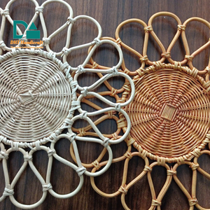 Eco Friendly Handmade Rattan Bamboo Placemats Woven Sustainable <b>Table</b> Mats - Product Image 3