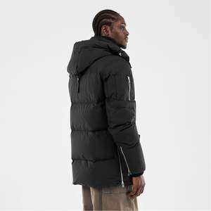 Chaquetas Acolchadas Negras con Bolsillo Delantero, Chaqueta Larga Acolchada para Hombre, Chaquetas de Alta Calidad para Clima Frío de Invierno - Product Image 5