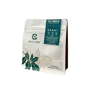 Arabica-Robusta Premium SCA Organic Medium Dark <b>Roasted</b> Vietnam Whole Bean Coffee in <b>Bag</b> for E-commerce Sale - Product Image 1