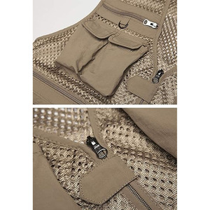 Venta al por mayor de chalecos tácticos personalizados transpirables para hombres a la venta, chaleco protector de seguridad multifuncional de color caqui para hombres - Product Image 4