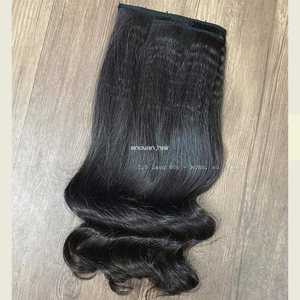 Extensiones de CLIP IN para el cabello vietnamita hechas con técnica eslava para una textura suave de aspecto natural y calidad de salón europeo - Product Image 3