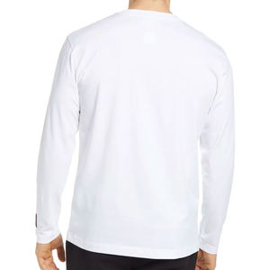 T-shirt de course pour homme en coton à manches longues, uni, écologique, respirant, séchage rapide, coupe classique, pour l'entraînement, vente en gros - Product Image 2
