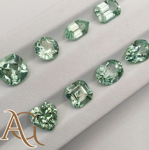 LAB GROWN Green Sapphire Pears Piedras preciosas sueltas facetadas en forma de pera para joyería 3x5mm a 9x12mm Creado Verde Certificado - Product Image 5