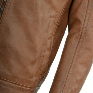 Mode automne-hiver pour hommes, vestes minces en cuir PU pour moto, blouson bombardier en toile avec logo à l'avant pour hommes, vente en gros - Product Image 4