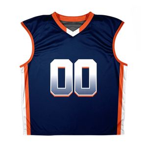 เสื้อกล้ามลาครอส100% โพลีเอสเตอร์แขนกุดพิมพ์ลายตาข่ายแบบกลับด้านได้ - Product Image 4