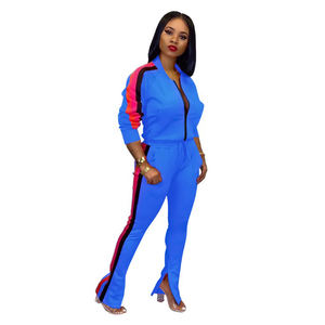 Vêtements personnalisés pour femmes Survêtements personnalisés pour femmes Vente en gros Ensemble de survêtements les moins chers Veste zippée Sports Ensemble deux pièces unisexe - Product Image 6