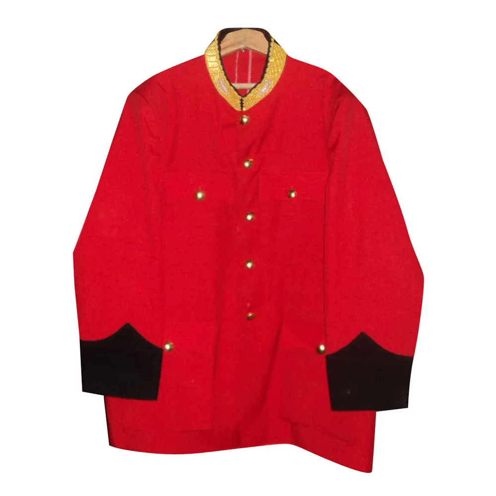 Brand New British Grenadier Guards Drum Major Tunic Red Blazer Wool Gold Braid Button 17th Century Uniform Reproduction
