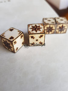 Dados Poliédricos de Hueso Natural Hechos a Mano de Primera Calidad, Juego de 7 Piezas, Duraderos, Ecológicos, Multicolores, para Juegos de Rol de Mesa, Tradebyd - Product Image 2