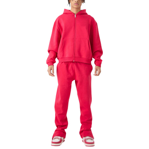 Ensemble de survêtement décontracté deux pièces pour homme 2026, coupe évasée, haute qualité, prix abordable, respirant et confortable - Product Image 1