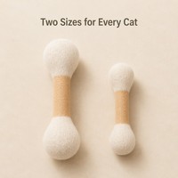 Jouet interactif pour chat d'intérieur en feutre de laine doux avec coton-tige en forme de lapin