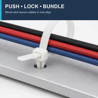 Attaches de câble en nylon PA66 autobloquantes RUNBO durables, 7,6*400mm, vente directe usine, 100 pièces/sac