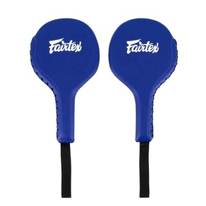 Palmeta de Boxeo de Cuero Auténtico de Primera Calidad, Color Azul, para Entrenamiento de Kickboxing, con Logotipo Personalizado, para Deportes de Combate MMA, Palmeta de Enfoque - Product Image 2