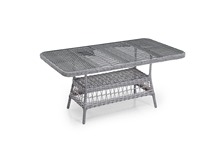 Ensemble de table et chaises de jardin en rotin de qualité supérieure, structure en aluminium moderne, 7 pièces, fabriqué en Turquie
