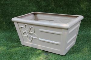 กระถางปลูกต้นไม้ไฟเบอร์กลาสสีเทาขนาดเล็กพร้อมพื้นผิวหยาบสำหรับใช้ในบ้านและสวน - Product Image 4