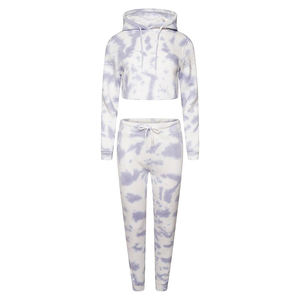 Survêtements Tie Dye à la mode pour femmes, Style Top court, prix de gros, survêtements élégants avec Design personnalisé - Product Image 3