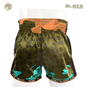 Ome Service กางเกงขาสั้นผู้ชายแบบไทย, กางเกงขาสั้นผ้าโพลีเอสเตอร์100% ใส่สบายกางเกงฝึกซ้อมคิกบ็อกซิ่ง - Product Image 4