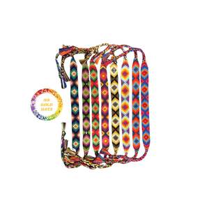 Pulseras de tela tejidas a mano suministradas directamente de fábrica a precio mayorista - Product Image 1