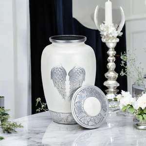 Ailes d'Ange Urne de crémation pour cendres humaines Grande urne de crémation avec velours Beg pour cendres Urnes de crémation humaine pour cendres - Product Image 1