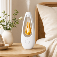 Humidificateur d'air ultrasonique 4 vitesses pour la maison, diffuseur d'huiles essentielles sans eau de 50 ml, couvre jusqu'à 500 m² Diffuseur d'arômes miniature de 7 pouces