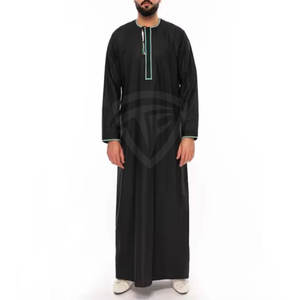Alta calidad último diseño hombres Thawb nuevo diseño largo Thawb musulmán transpirable secado rápido hombres Thawb - Product Image 2