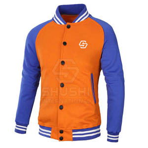 Veste Letterman d'hiver personnalisée 100% coton col montant logo avant de haute qualité pour hommes taille adulte - Product Image 1