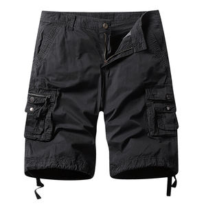 Pantalones cortos Cargo de seis bolsillos caqui para hombre de alta calidad, nuevo diseño, tejido de algodón personalizado, ropa de calle de seis bolsillos, informal, cintura media, Hip Hop - Product Image 5