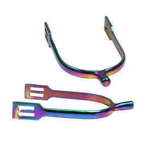 High <b>Quality</b> Customizable Patient Leather Spur Strap with Coloured Crystals on Buckle and Four Loops for Horse <b>Products</b> - Product Image 6