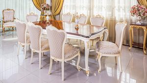 Silla de Comedor Delamo Classic Mahogany con Acabado Blanco - Product Image 4