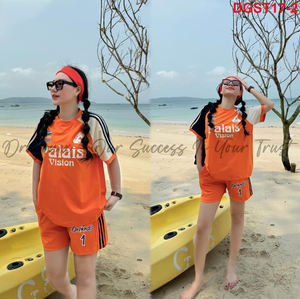 Printed Cotton <b>Women's</b> <b>Suits</b> Combined With Comfortable Loose <b>Shorts</b> 2024 Summer 100 Sets Special Price Customized Upon Request - Product Image 2