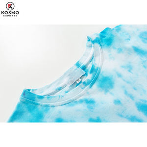 Camiseta informal de algodón 100% con tinte de corbata para hombre, de gran tamaño, holgada, manga corta, calidad superior, peso pesado, hombro caído, ecológica - Product Image 3