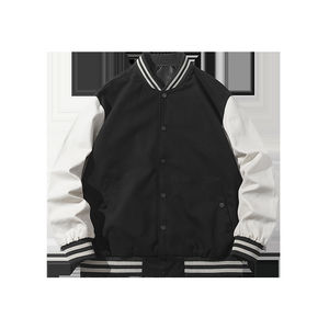 แจ็กเก็ตเบสบอลหนังผู้ชายสไตล์วินเทจสำหรับฤดูหนาวพิมพ์โลโก้ตามสั่งแบบผ้าใบของผู้ผลิต - Product Image 3