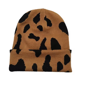 Bonnet d'hiver en tricot jacquard de haute qualité pour femmes, avec revers, impression personnalisée et logo brodé - Product Image 5
