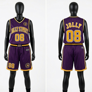 Ensemble short et maillot de basket pour femme, 180 GSM, maille polyester premium, bordure contrastante, strass, logo personnalisé par transfert thermique, ensembles pour femmes - Product Image 4